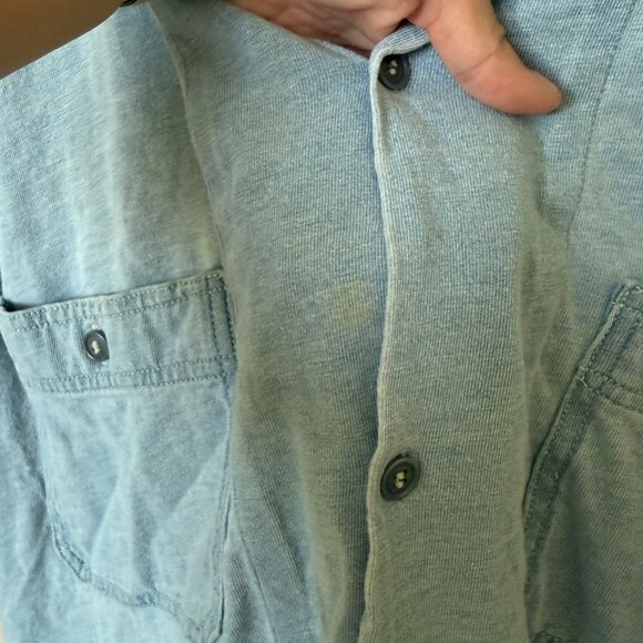 Buck Mason Chambray Blue Buttondown Shirt L - Picture 4 of 8